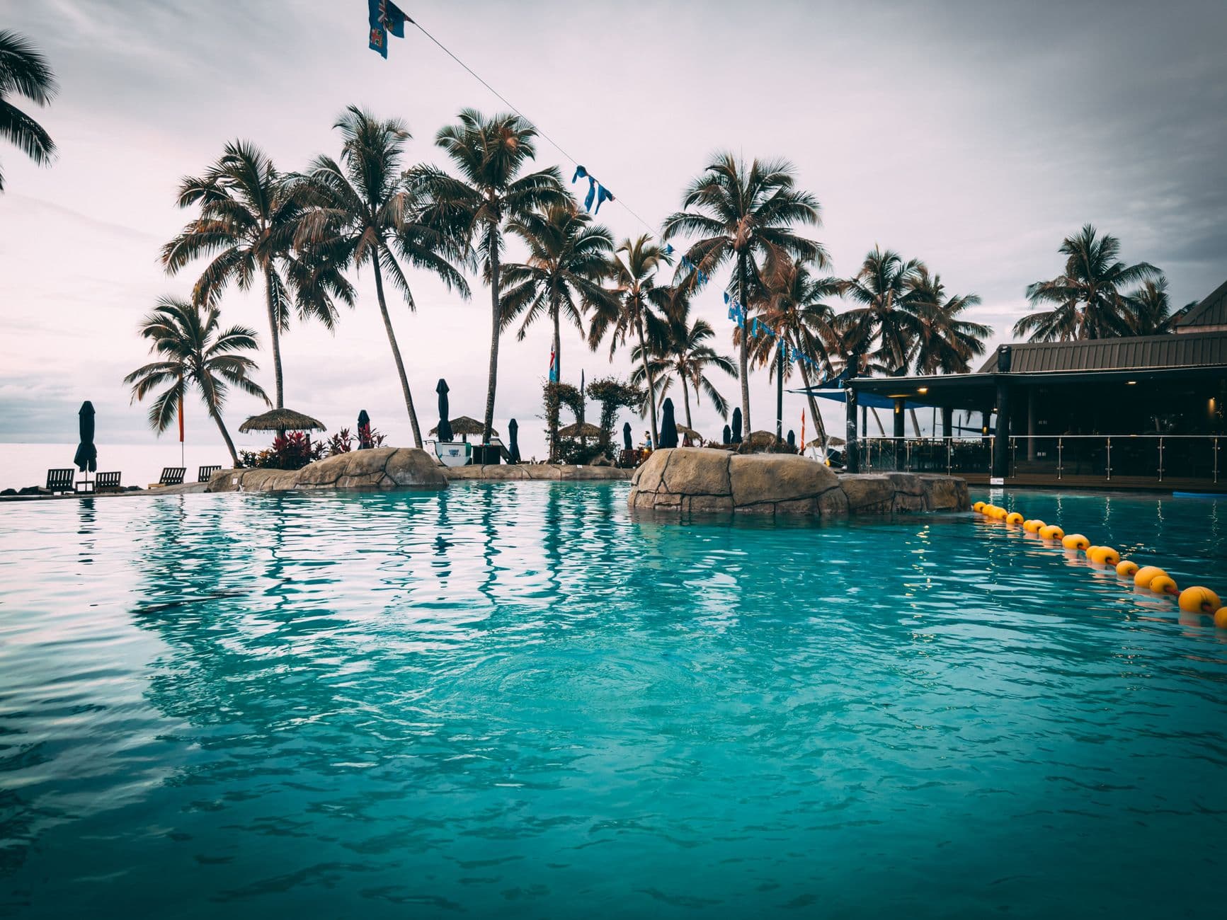 A tropical resort pool, representative imagery for a Denarau stay