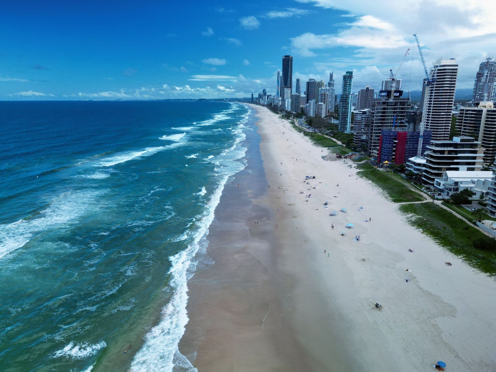 Gold Coast beach and skyline in Queensland